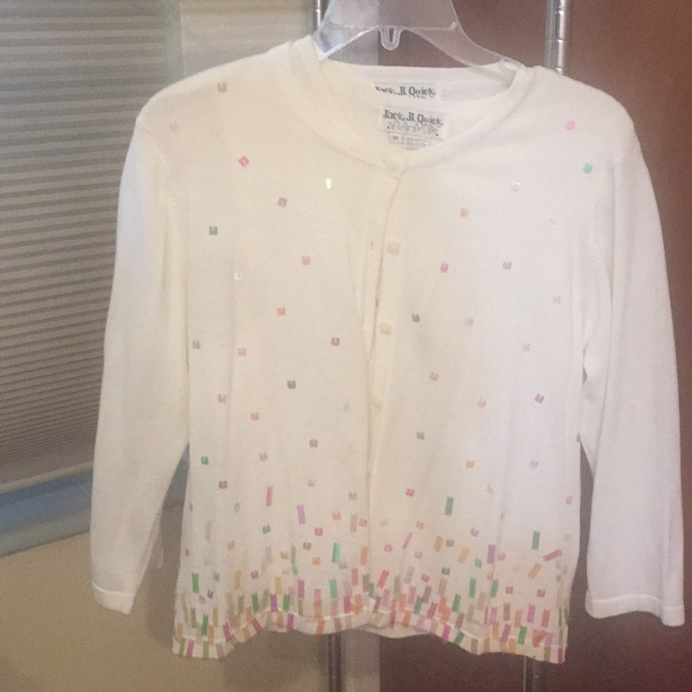 NWT Jack B . Quiek M white Cardigan and Tank Set